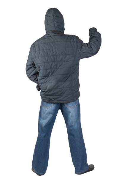 深蓝色牛仔裤，黑色皮鞋，白色背景的夹克。图片下载