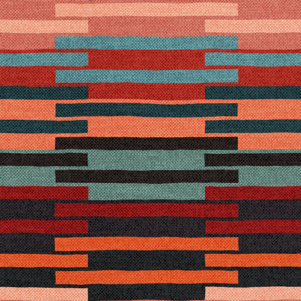 地毯无缝纹理条纹图案，织物，垃圾背景，波西米亚风格的图案，3d插图图片下载