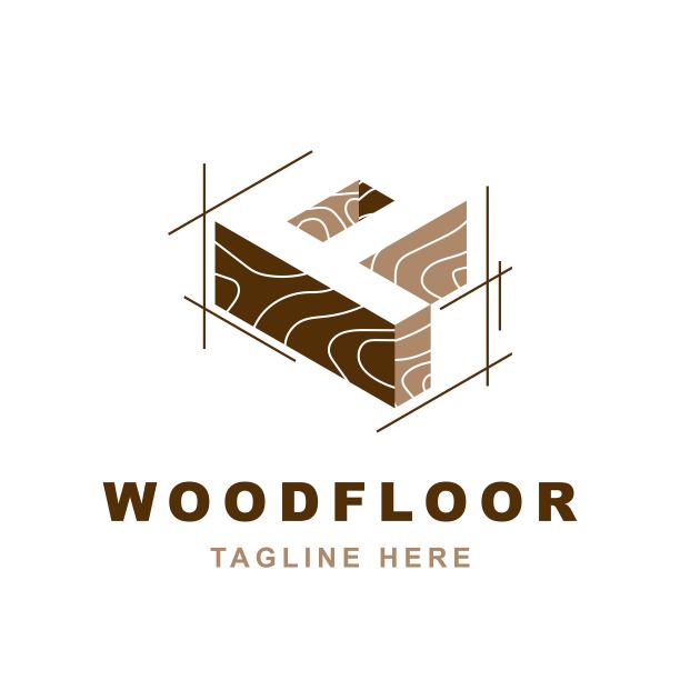 木标志与字母P形状图片下载