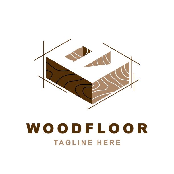 木标志与字母R形状图片下载