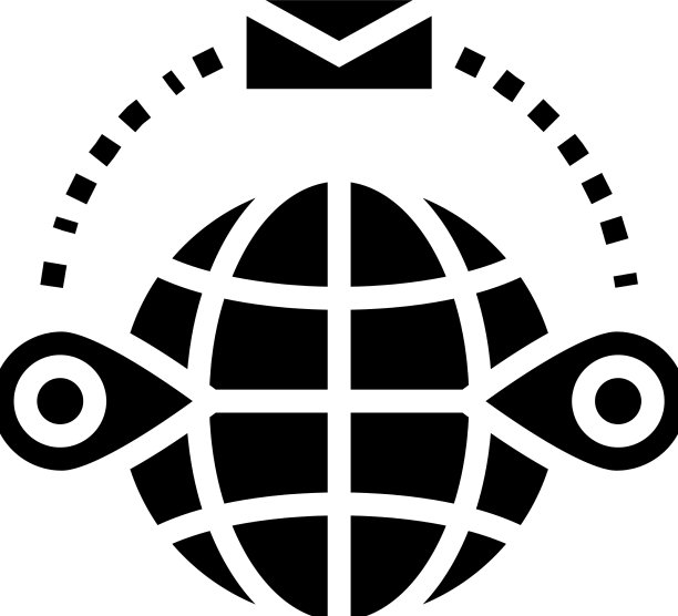 海外发送字形图标图片下载