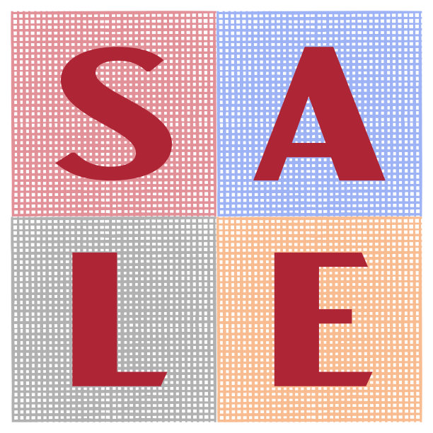 多色广场销售旗帜模板。图片下载