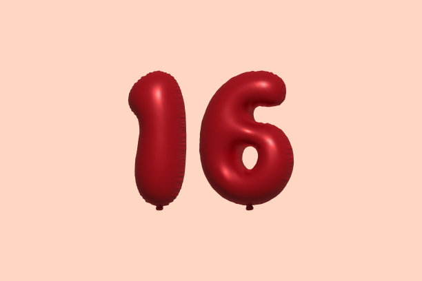 红色氦气球3D 16号图片下载