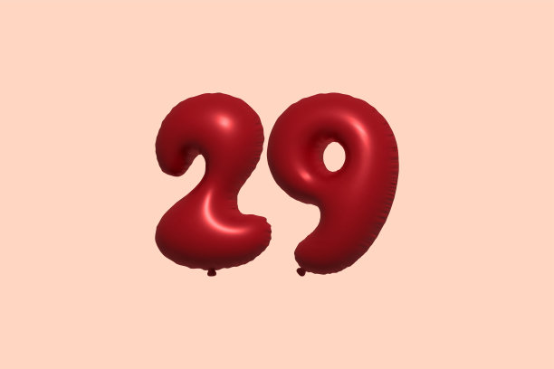 红色氦气球3D第29号图片下载