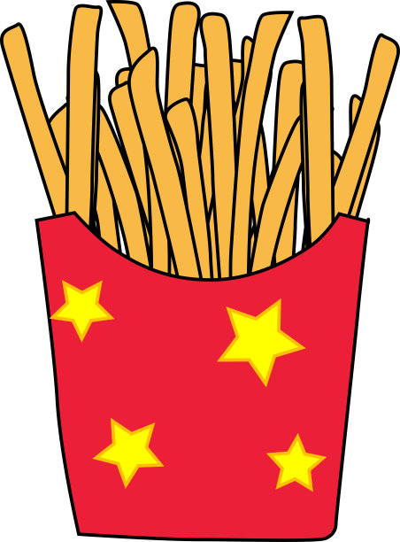 美味薯条的插画材料图片下载