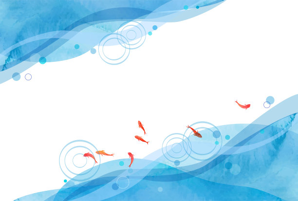 美丽的蓝色波浪背景图片下载