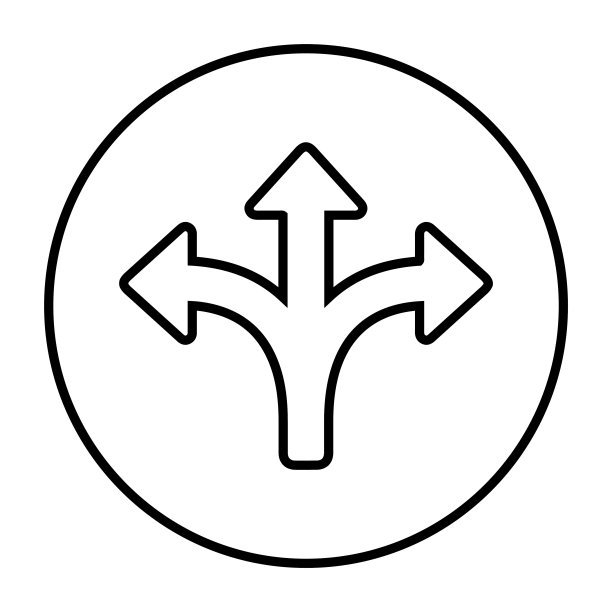 箭头，箭头，十字路口图标图片下载