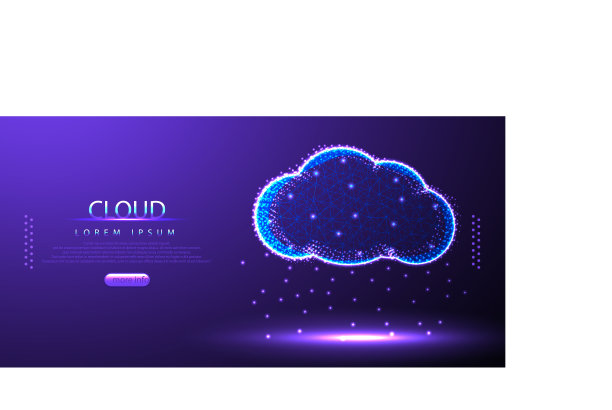 云低聚线框网格图片下载