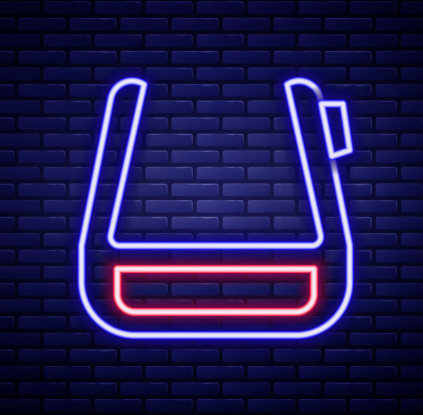 发光的霓虹灯线智能眼镜安装图片下载