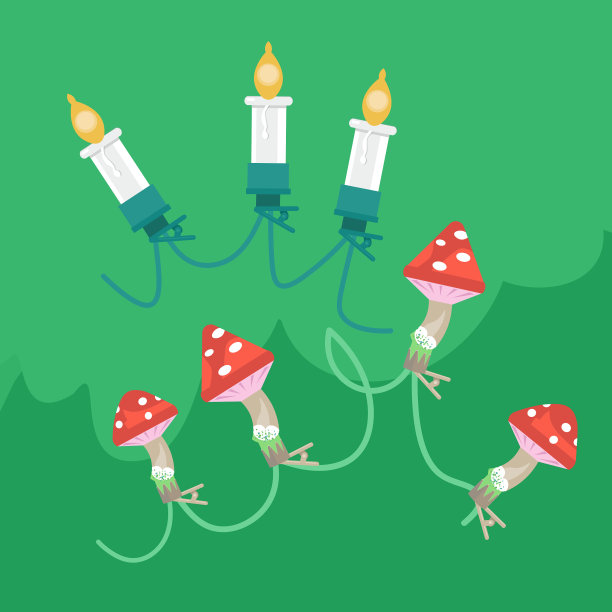 用蜡烛和木耳做成的花环图片下载