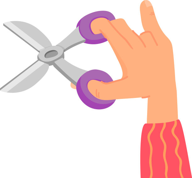 手拿开剪刀剪图标图片下载