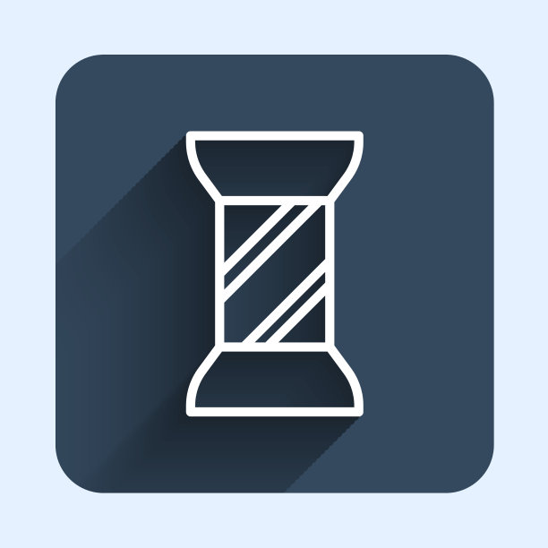 线轴上的白线缝纫线图标孤立图片下载