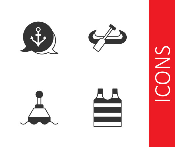 设置条纹水手t恤锚浮浮标图片下载