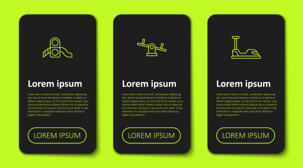 设置直线滑梯游乐场跷跷板和碰碰车图片下载