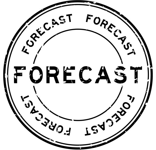 Grunge黑色预测词圆形橡胶密封图片下载