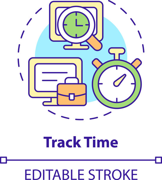 跟踪时间概念图标图片下载