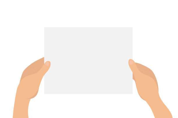 两只手拿着一张白纸一页海报或图片下载