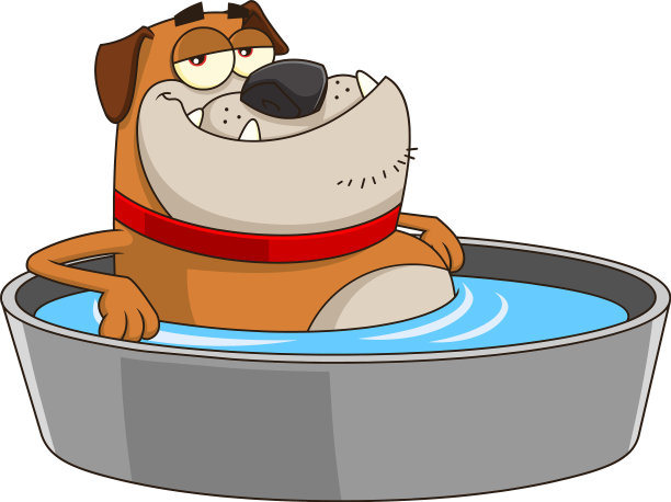 有趣的斗牛犬卡通人物图片下载