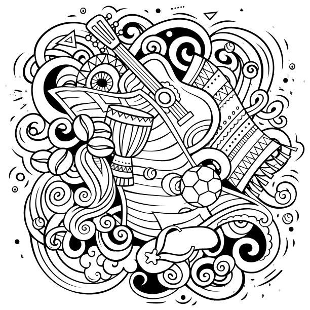 巴西卡通涂鸦图片下载