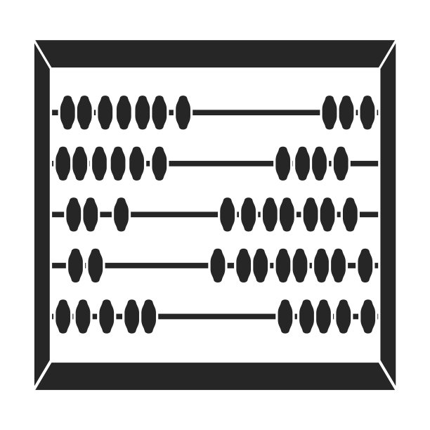 黑色算盘图标工具图片下载