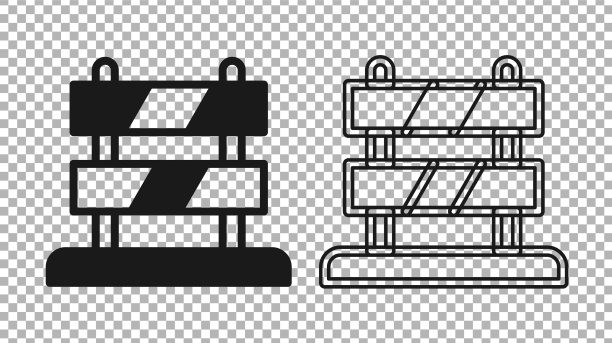 黑色尽头的铁路轨道图标孤立上图片下载