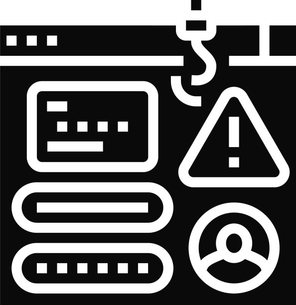 钓鱼攻击字形图标图片下载