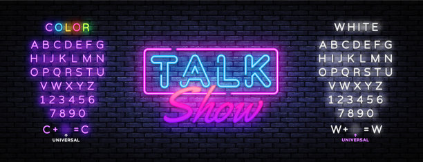 脱口秀霓虹灯为横幅设计脱口秀图片下载