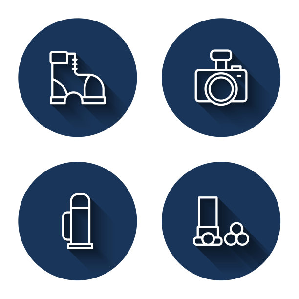 设置线猎人靴子照片相机保温瓶图片下载