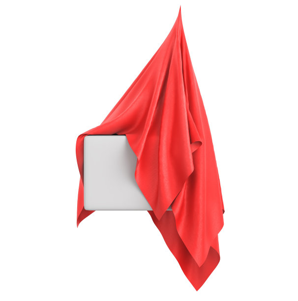 白底红布封面。三维演示图片下载