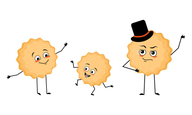 家庭奶饼干人物与欢乐图片下载