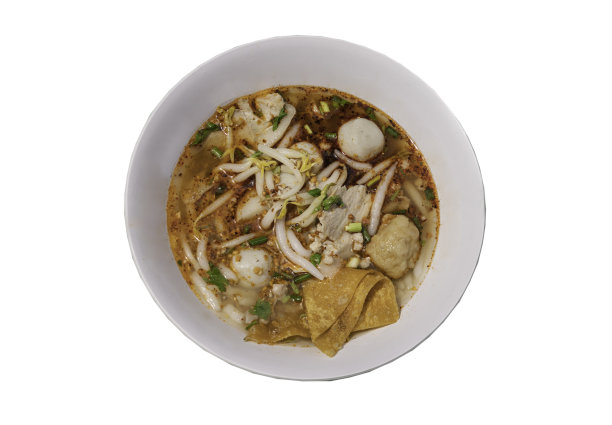 麻辣银针面中国汤或麻辣银针面中国汤(冬荫佳庵汤)。图片下载