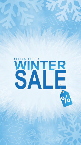 冬季销售用雪花装饰的冬季横幅图片下载