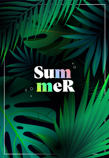 夏季热带背景设计图片下载