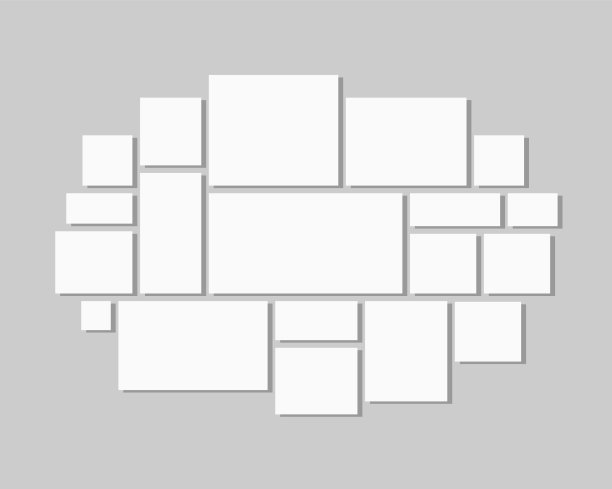 模板拼贴的19帧图像照片图片下载