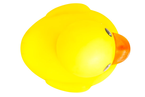 浴黄橡胶鸭在隔离背景剪辑路径图片下载