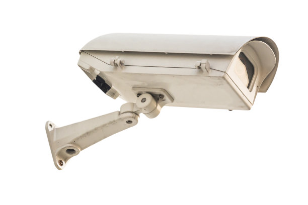 闭路摄像机室外闭路电视安全摄像机对孤立背景剪辑路径图片下载