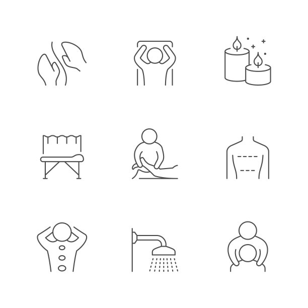 设置线条图标的按摩图片下载