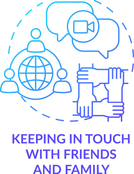 与朋友和家人保持联系图片下载