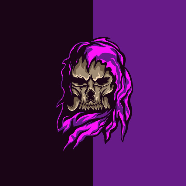 紫色骷髅团队图片下载