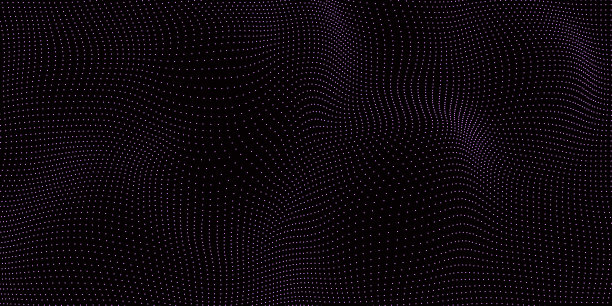 摘要粒子的数字波。未来的波点。技术背景矢量。三维演示图片下载