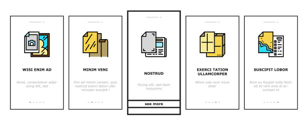 纸清单打印海报上的图标图片下载