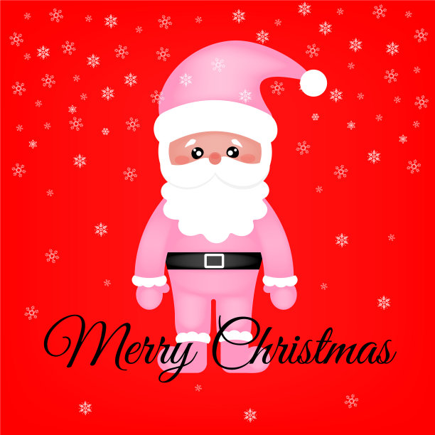 圣诞老人拿着大招牌，圣诞快乐图片下载