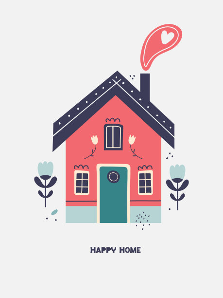 可爱的小巧舒适的斯堪的纳维亚房子外观图片下载