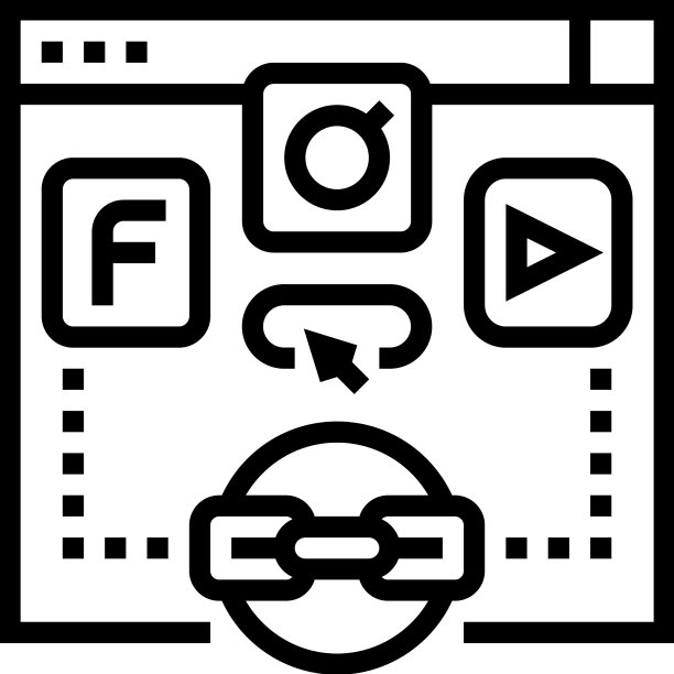 社会书签线图标图片下载