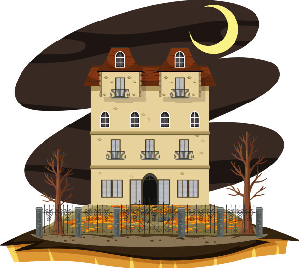 鬼屋夜景图片下载