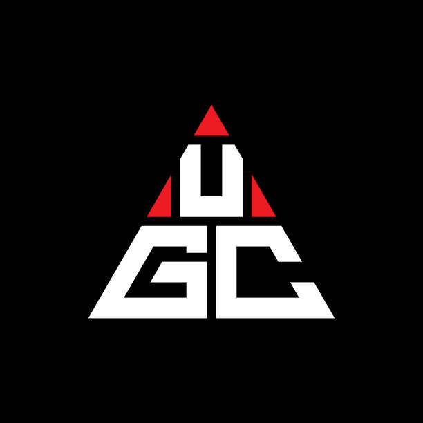 Ugc三角形字母logo设计用三角形图片下载