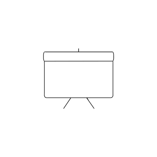 展示广告牌细线图标图片下载