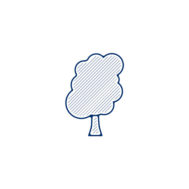 树线图标树线性手绘钢笔风格图片下载