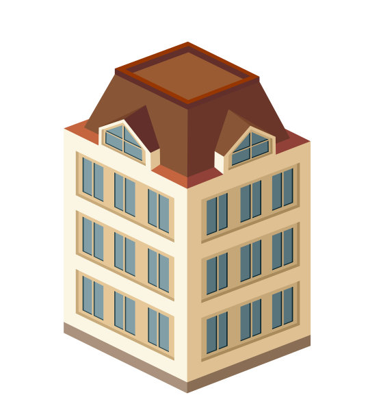 单一的历史复古建筑城市住宅图片下载