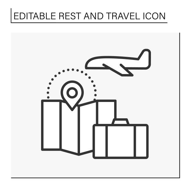 旅行线条图标图片下载